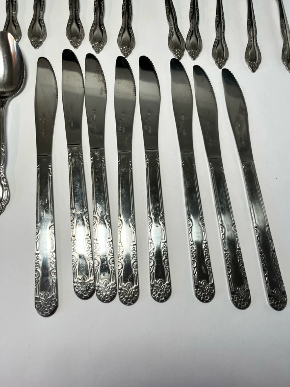 41pc Gibson LANCEL Stainless Flatware Set - Replacement Lot Ornate Floral
